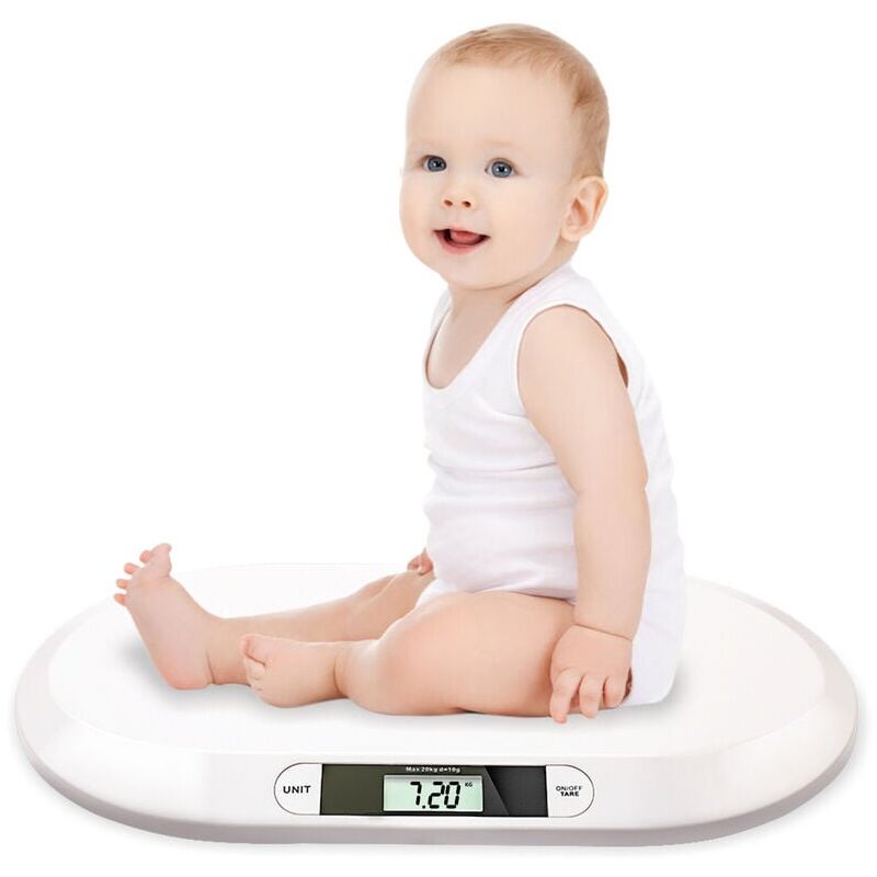 Pèse-bébé Enfant jusqu'à 20kg pour nouveau-né Pèse-bébé numérique blanc digital