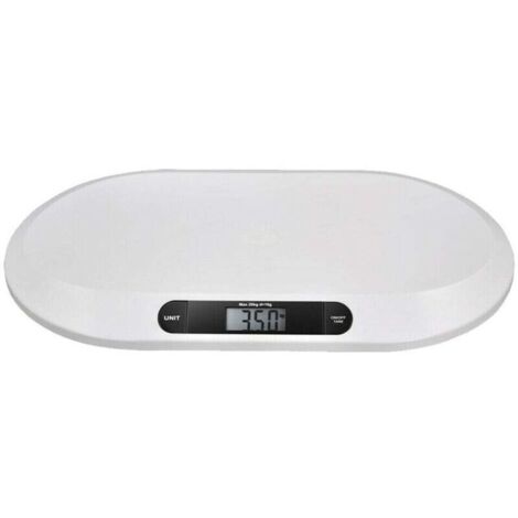 Pèse-bébé - Jusqu'à 20 kg - Balance numérique électronique pour petits enfants/chiots/chats - Avec écran LCD et fonction tare.