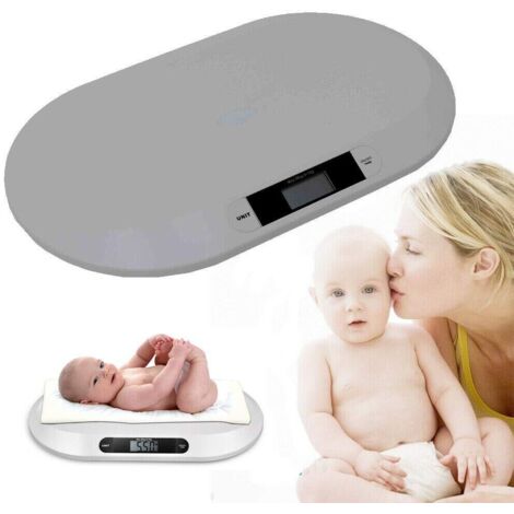 Pèse-bébé Pèse-bébé numérique avec écran LCD Pèse-bébé électronique pour bébés et animaux de compagnie Pèse-bébé de salle de bain 20 kg/44 lbs de charge
