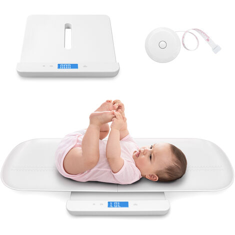 Pèse Bébé Rechargeable Par USB, Balance Multifonction pour Animaux de CompagnieBalance Electronique pour Nourrisson/Enfant/Adulte/Chat/Chien - Blanc