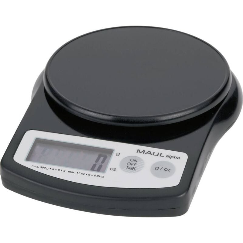 Alpha 500G Pèse-lettre Plage de pesée (max.) 0.5 kg Lisibilité 0.1 g à pile(s) noir - Maul