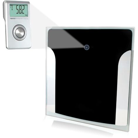Pèse personne FISHTEC avec écran détachable – Alimentation par 2 piles 3V – Charge max 150 kg – Affichage de l'heure et impédancemètre