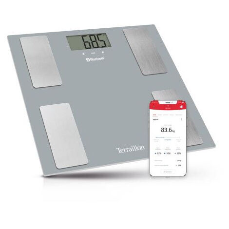 Pèse personne impédancemètre connecté Terraillon Smart Connect Gris