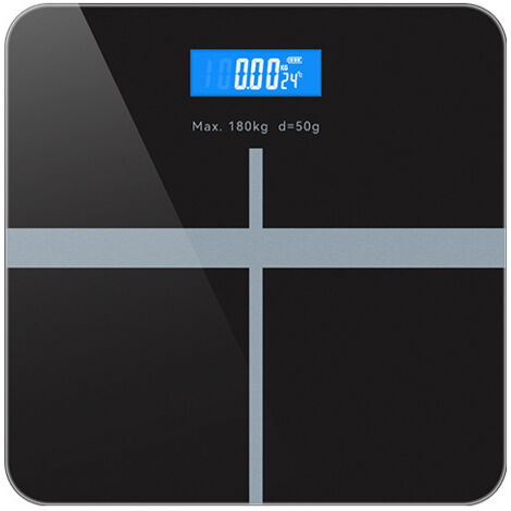 Pèse-personne intelligent KAIMAI KM-26F : mesure graisse/eau/calories, 180kg/26cm, alimentation batterie/USB, multicolore