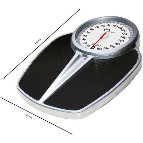 Pèse-personne mécanique 200kg – Graduation 1kg – Plateau antidérapant – Design vintage – Pour usage domestique – Little Balance