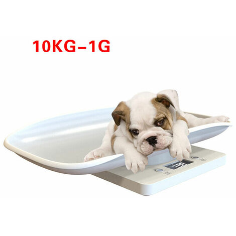 22€68 sur Balance numérique 10kg / 1g pour chats chiens - Blanc