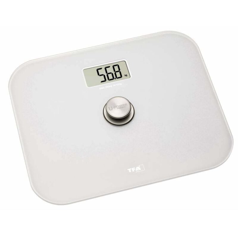 Pèse-personne Tfa Dostmann eco step Plage de pesée (max.)=150 kg blanc