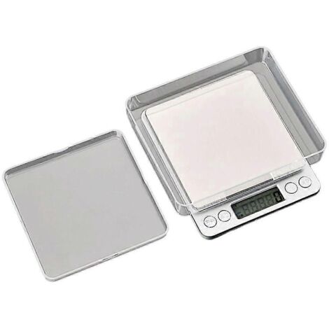 Pèse-personne portable avec 2 plateaux, balance électronique de précision pour pâtisserie, outil de mesure alimentaire numérique léger et compact.