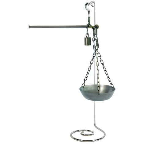 Pèse-poids, Balance miniature polie 2kg en Acier inoxidable coloris Gris - Hauteur 38,5x 12 cm