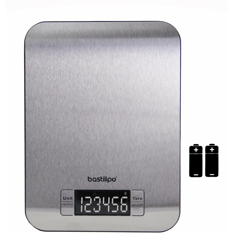 

Báscula de cocina Acero inoxidable | SCA5K-INOX - Bastilipo