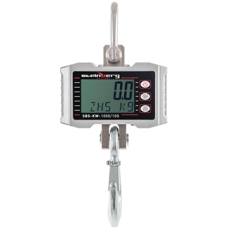Steinberg Systems - Peson Digitale Lcd Balance Crochet Peseur Suspendu à Grue 1000 Kg Fonctions