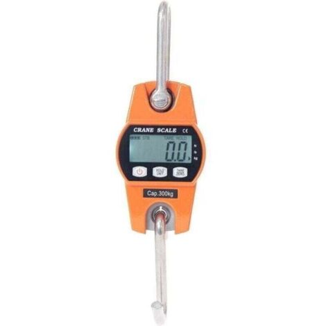 Peson Electronique 300kg Balance Crochet Suspendu Dynamomètre LCD Crochet Peseur Industrielle Pèse Poids 300kg/600lbs