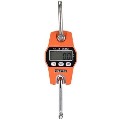 Peson Electronique 300kg Balance Crochet Suspendu Dynamomètre LCD Crochet Peseur Industrielle Pèse Poids 300kg/600lbs