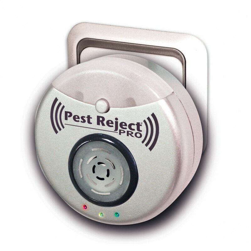 Pest Reject Pro Repulse power Répulsif nuisibles Ultrasons et électromagnétisme Couleur gris Couverture de votre maison de 200m² Veilleuse intégrée