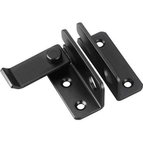 Pestillo de puerta de acero inoxidable negro mate de alta resistencia para seguridad de ventanas, armarios, jardines y persianas pestillo, cierres y cerraduras para puertas, 45 x 40 mm con tornillos d