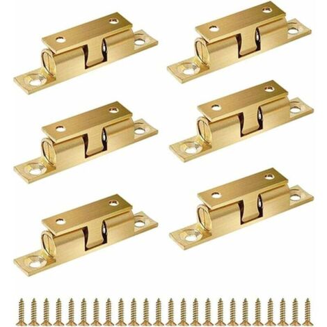 Pestillo de puerta de latón con rodamiento de bolas de doble tensión de 60 mm, de 6 piezas, de alta resistencia, para cajones y armarios.