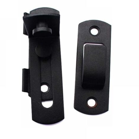 Pestillo de puerta pequeño de 90 grados en ángulo recto, curvo, para ventana, corredera, color negro, 1 unidad