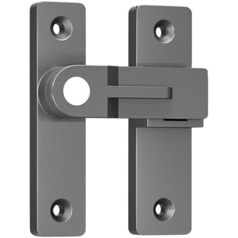 Pestillo de puerta retroiluminado de 180 grados para puertas correderas y de baño interiores, aleación de zinc luminosa (gris).