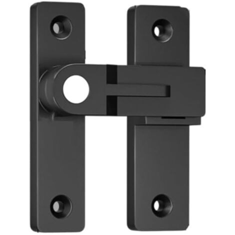 Pestillo de puerta retroiluminado de 180 grados para puertas correderas y de baño interiores, aleación de zinc luminosa (negra).