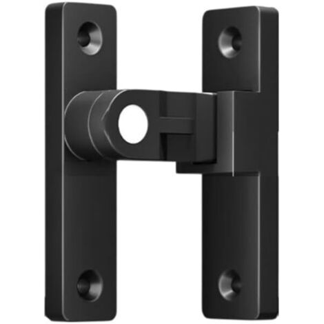 Pestillo de puerta retroiluminado de 90 grados para puertas correderas y de baño interiores, aleación de zinc luminosa (negra).