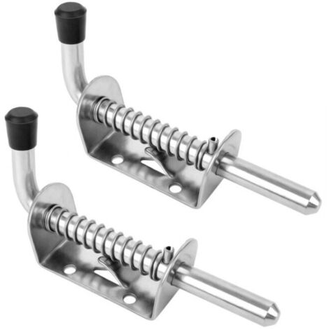 Pestillo de resorte de acero de 2 piezas de 128 mm, pestillo de puerta, acero inoxidable 304, pestillo de resorte, cerradura de puerta de garaje, cobertizo de jardín