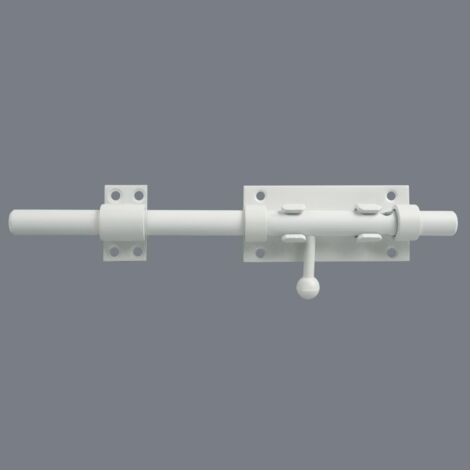 Pestillo interior de 10 pulgadas, cerradura exterior, cerradura deslizante de acero inoxidable, apta para puertas de baño interiores, color blanco.