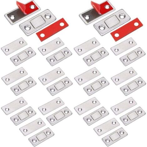 Pestillo magnético para puertas de armario, 14 piezas, cierres magnéticos adhesivos delgados, XU, potente cierre magnético adhesivo para muebles, cajones corredizos y ventanas, XU, gabinete KZQ - KZQ