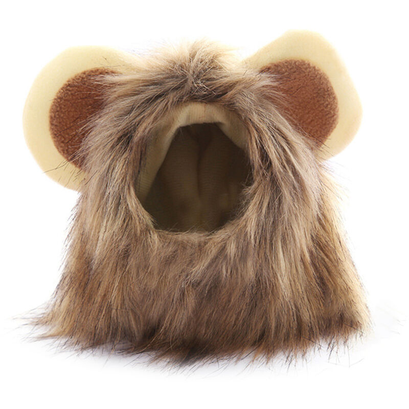 

Pet Animal Mane Hair Divertido Pet Animal Hair Headgear Pet Cute Headwear Cool Costume for Festival Party para mascotas pequenas y medianas,Marron,