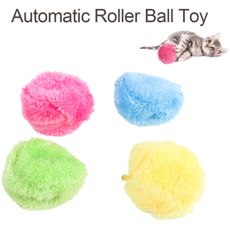 Pet Automatique Roller Ball Jouet Chien En Peluche Chat Active Par Le Mouvement Ball Interactive Toy Avec 4 Couvertures De Velours Corail