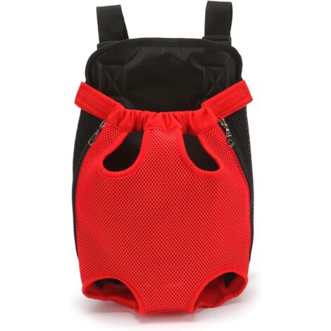 Pet Backpack, Adjustable Pet Backpack, Dog Travel Bag, Pet Carrier Bag with Ventilated Design (M, Red)