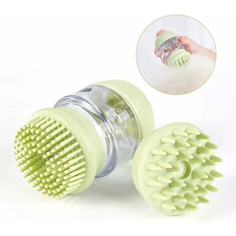 Pet Bath Brush - Soothing Massage - Soft Bristle Brush - For Washing Dogs/Cats - Professional Quality - Friendly