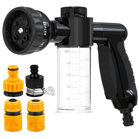 Pet Bathing Tool Set 8-In-1 Modes Sprayer with 4 Nozzles Multi-Purpose High-Pressure Cleaning Water Gun for Car/Dog Wash Watering Plants