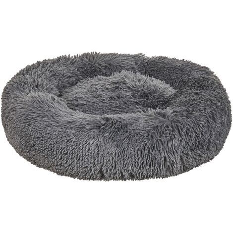Pet Bed KULU Faux Fur Dark Grey