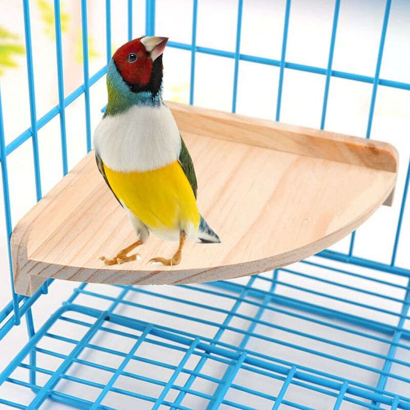 

Pet Bird Perch Platform Stand Madera para animales pequeños Loro Periquito Conure Cockatiel Periquito Jerbo Rata Ratón Chinchilla Jaula de hámster