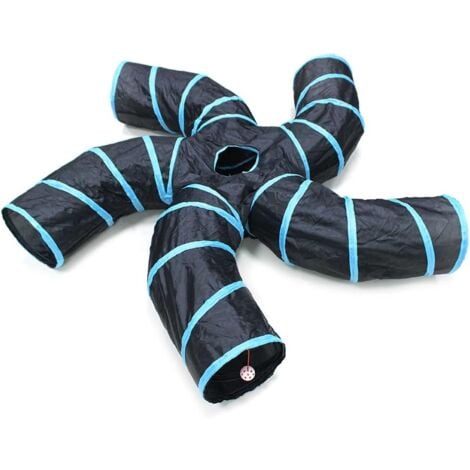 TIGREZY Pet Cat Cave Tube Cat Toy 3-Way Foldable, Suitable for Indoor Cats Tunnel, Kitty Bored Hideaway Hole Toy Ball Cat, Puppy, Kitten, Rabbit