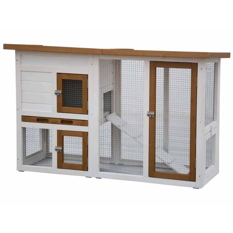 @Pet Clapier Norma Blanc et marron 26011
