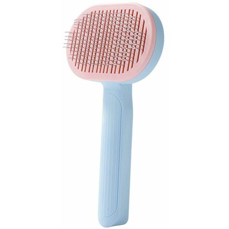 Pet Comb Brush,Indoor Dog Brush Cat Brush, Stainless Steel Dog Combing Pet Supplies, Used to Remove the Professional Beauty Tools of Tangled and Knot Cat Comb (Blue& Pink)