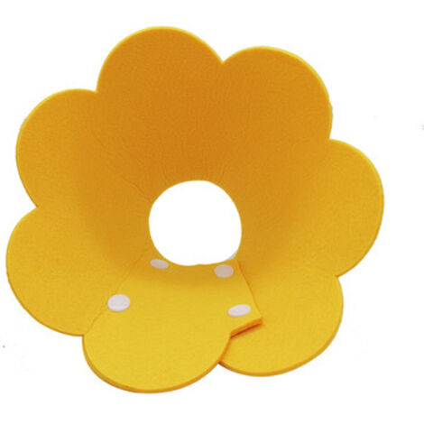 Pet Dog Cat Felt Tournesol Snap Collier Anti-Lick Wound Collar（Jaune XS-Super petit (convient aux chats de moins de 1 an)）