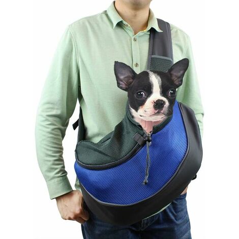 Pet Dog Sling Carrier, Hands Free Side Pet Sling Carrier, Portable Lightweight Breathable Mesh Outdoor Travel Chest Carrier Bag for Pet Puppy Dog Cat (s)-A