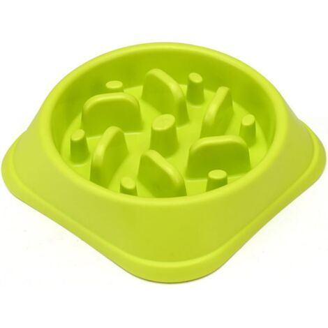 Pet Dog Slow Food Bowl Bowl Fournitures pour Animaux de Compag Vert,
