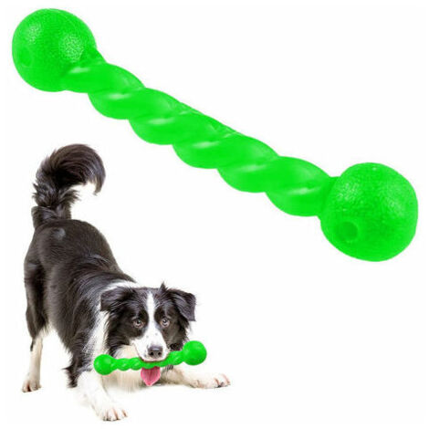 Pet Dogs Training Chew Pet Toys Jouets molaires en caoutchouc pour chiens résistants aux morsures, Happy Hour pour animaux de compagnie, (vert)