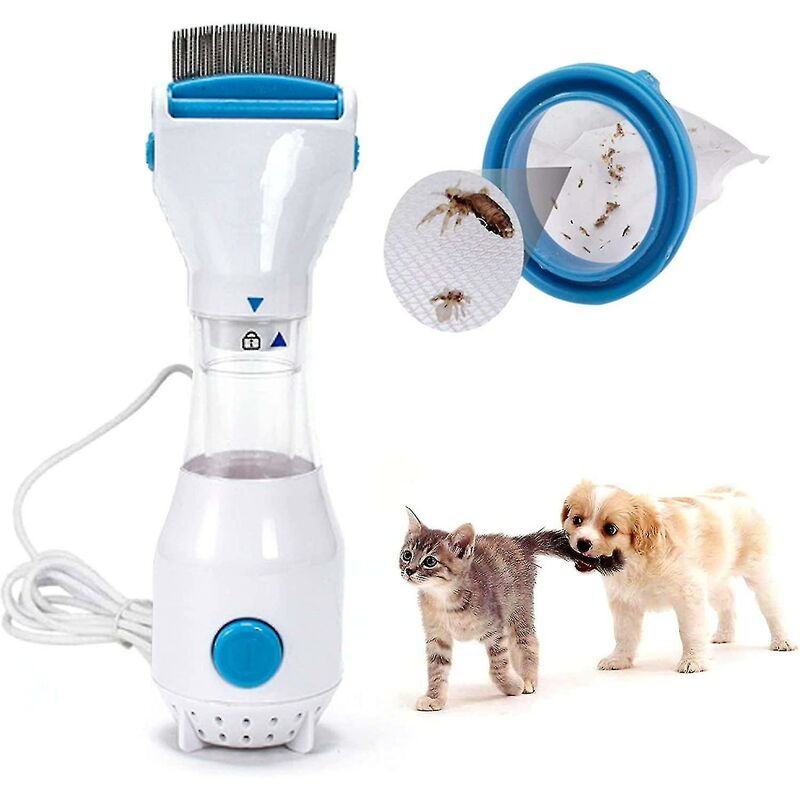 Pet Electric Flea Comb Electric Lice Remover Flea Cleaning Brush And Lice Comb Dog Lice Catcher--