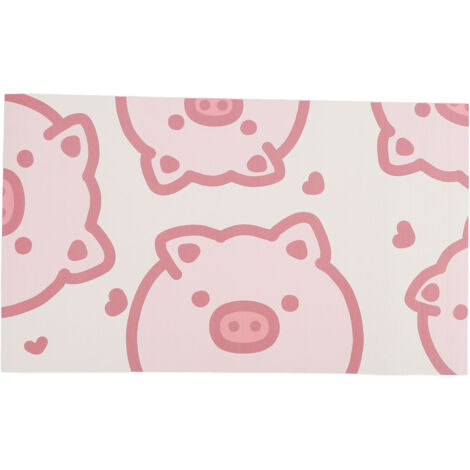 Pet Feeding Mat Absorbent Quick Drying Antislip Easy To Clean Stain Resistant Cat Bowl Mat for Dogs Cats Pink