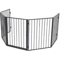 Pet Fireplace Fence Steel Black
