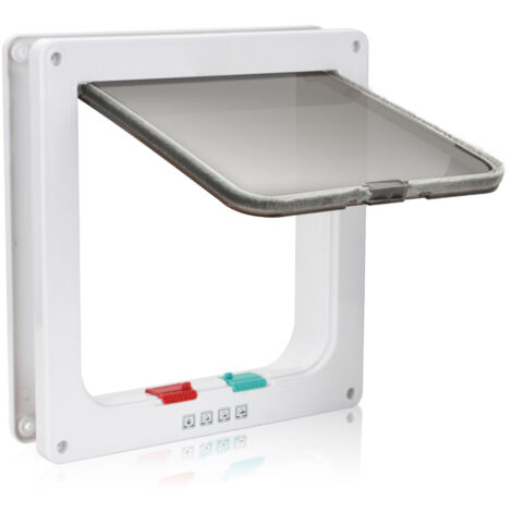 Pet Flap Dog Flap 2 misure a 4 vie con tunnel 19.2x20cm