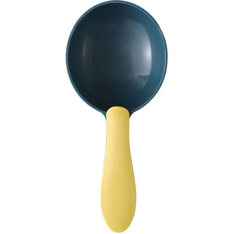 Pet Food Scoop Multipurpose Portable Thickened Ergonomic Handle Dog Cat Food Can Spoon with Sealing Clip for Pet Food,blue yellow