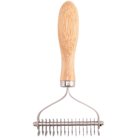 Pet Grooming Brush, 2 Sided Undercoat Rake for & Cats,Safe--