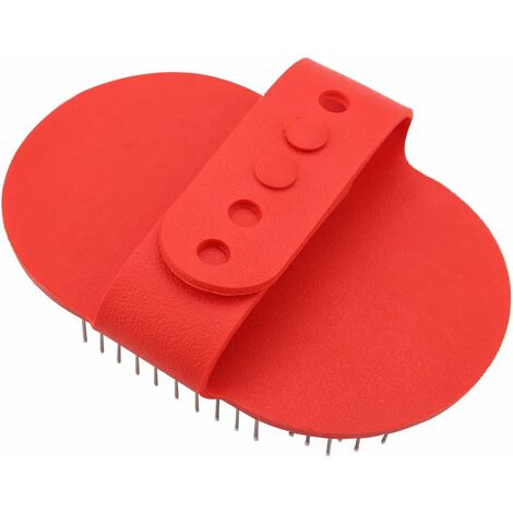 Pet Grooming Brush, Round Silicone Pet Hair Grooming Massage Brush Dogs Cats Bath Cleaning Brush[red]Combs