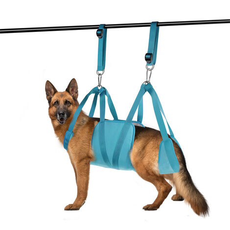 Pet Grooming Hammock Grooming Bathing Hammock with Hanger Suitable for Small Medium Dogs Cats L Blue
