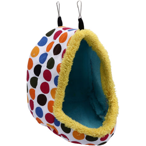 Pet Hamster Cave Bed Soft Comfortable Foldable Portable Thick Warm Easy Cleaning Small Animal House